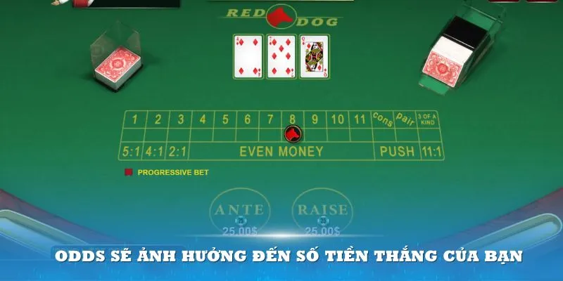 Odds sẽ ảnh hưởng đến số tiền thắng của bạn