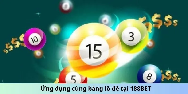 Ứng dụng cùng bảng lô đề tại 188BET